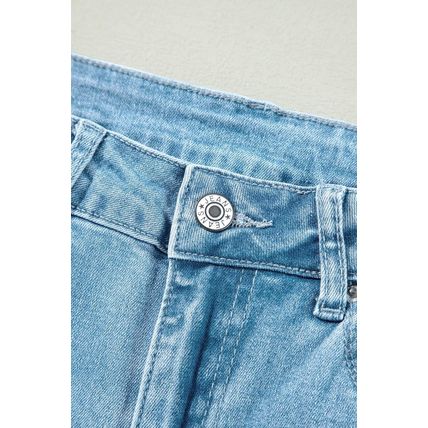 Myosotis High Rise Shift Slit Leg Straight Jeans