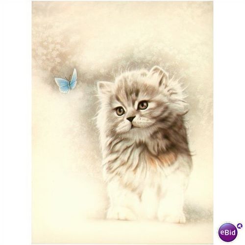 GB Postcard - 'Fluffy & Butterfly' - Paul Hogg