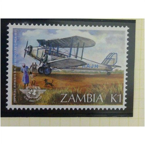 Zambia QEII 1984 Air Transport K1 DH66 Hercules Unmounted Mint NHM SG 403 Sc 299
