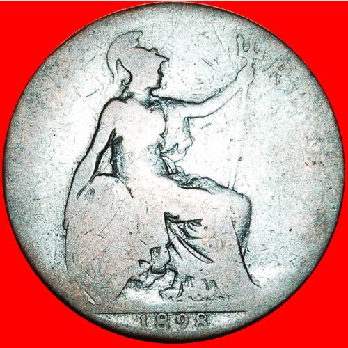MISTRESS OF SEAS: UNITED KINGDOM ★ HALF PENNY 1898! LOW START★NO RESERVE