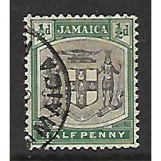 JAMAICA 1905 - 11 1/2d ARMS OF JAMAICA SG 37 FINE USED