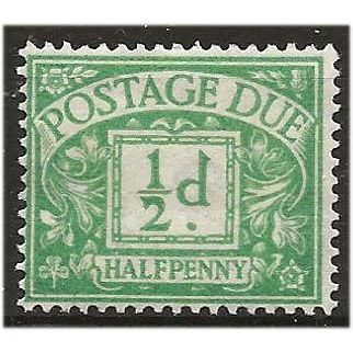 1914 D1 1/2d Emerald Postage Due Mounted Mint ....