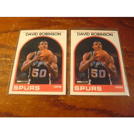 1989 Hoops, 2-Cards, RC/HOF, DAVID ROBINSON, Spurs, #310