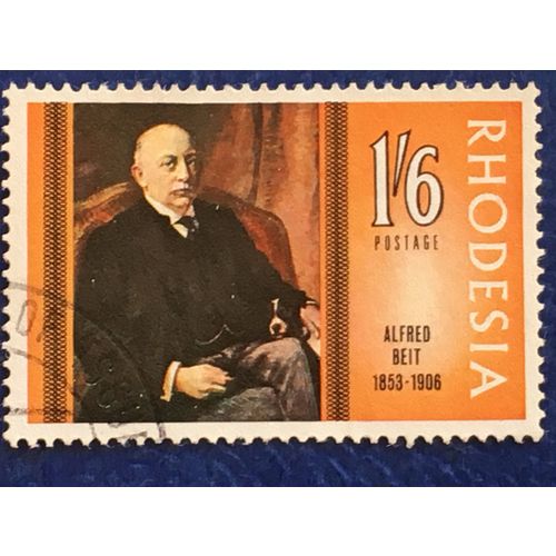 Rhodesia QEII 1968 Famous 1s 1/- 6d Alfred Beit Used SG 426 Sc 262 postage stamp