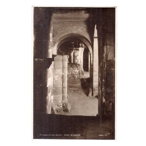 YORK MINSTER,THE CRYPT. . unused vintage postcard by Walter Scott