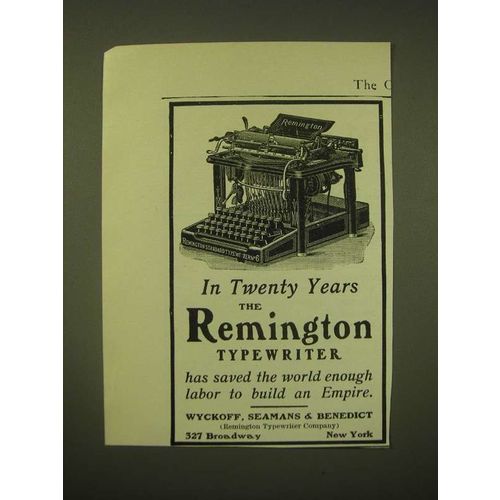 1902 Remington Typewiter Ad - In twenty years