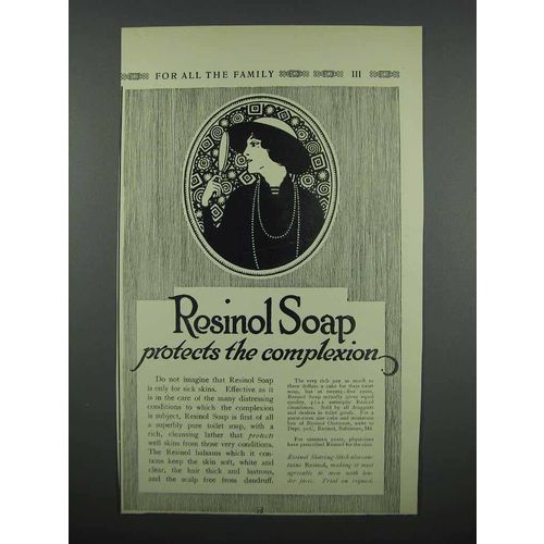 1914 Resinol Soap Ad - Protects the Complexion