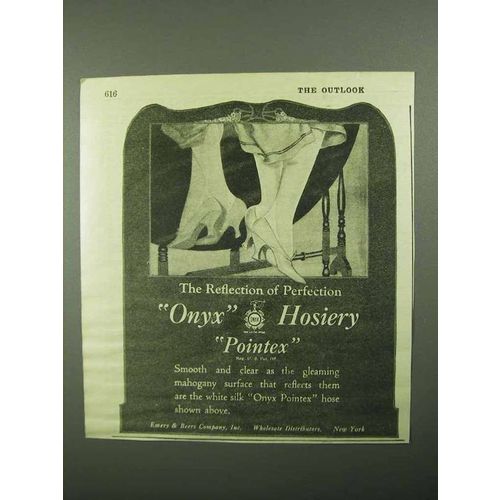 1922 Onyx Pointex Hosiery Ad - Reflection of Perfection