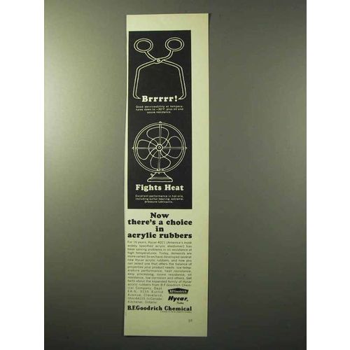1964 B.F. Goodrich Hycar Rubber Ad - Fights Heat