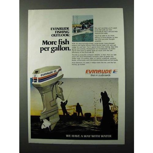 1977 Evinrude 55 Outboard Motor Ad - More Fish