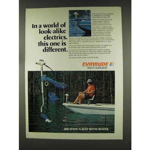 1977 Evinrude Electric Outboard Motor Ad - Look-Alike