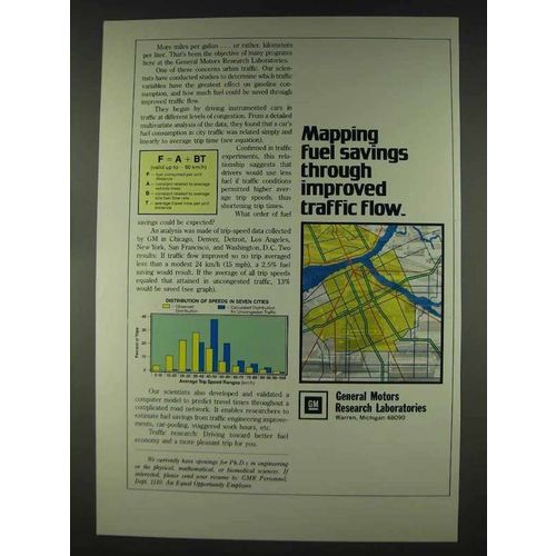 1978 General Motors Ad - Fuel Savings Traffic Flow