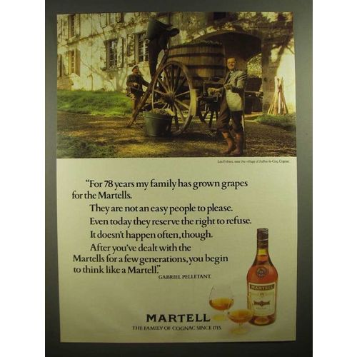 1978 Martell Cognac Ad - For 78 Years My Family Has Grown Grapes