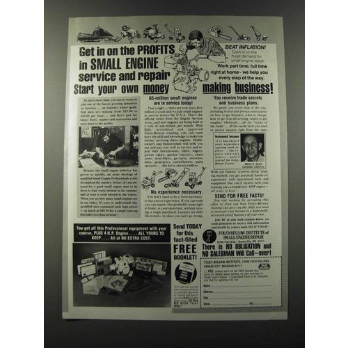 1986 Foley Belsaw Small Engine Repair Ad - Get in on profits