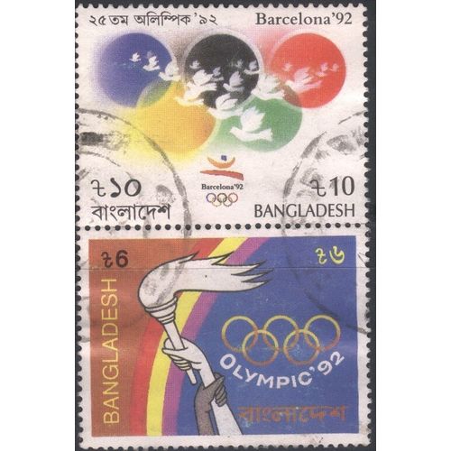 Bangladesh 1992 - SG447/448 se-tenant - 6t + 10t Olympic Games Barcelona - used