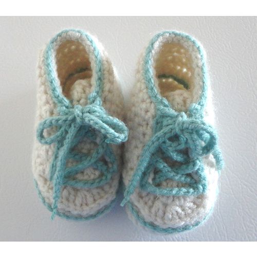 Baby booties #B013 crochet unisex converse trainers shoes 0-6 months