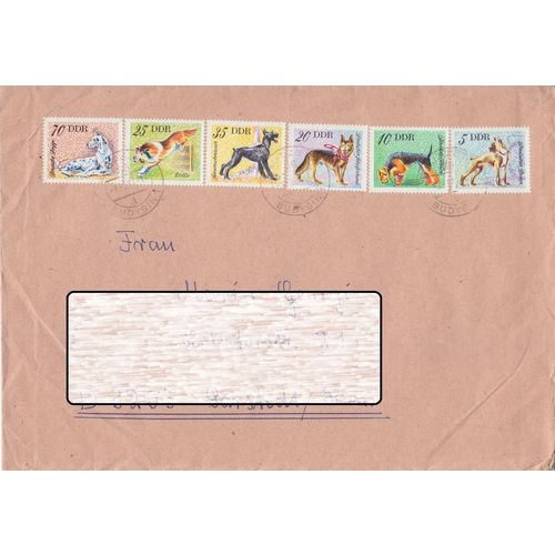 GERMANY DDR [1976] MiNr 2155-60 ( Brief ) Tiere [A17]