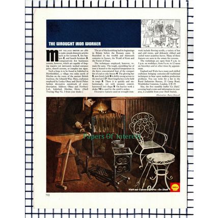 (6650) Leslie Olney & Newbury Ickleford Wrought Iron David Pither - 1966 Cutting