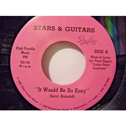 Jerri Arnold-It Would Be So Easy-45rpm-1991-NM *Promo