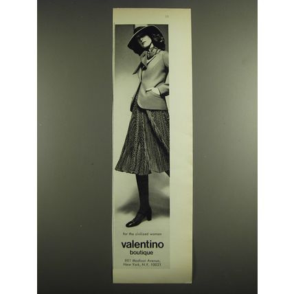 1971 Valentino Boutique Fashion Advertisement - For the civilized woman