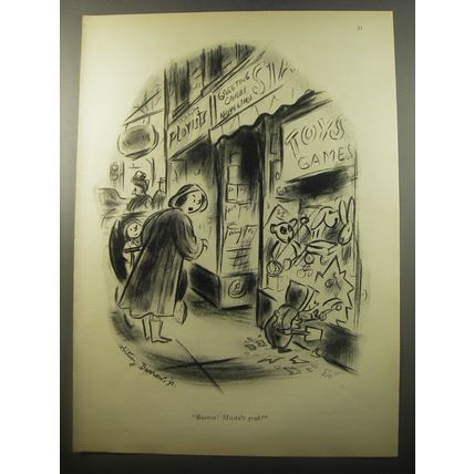 1950 Cartoon by Whitney Darrow, Jr. - Burton! Mustn't grab!