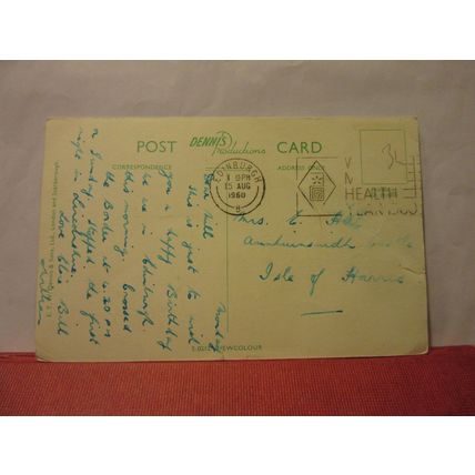 multiview EDINBURGH, Scotland used vintage postcard 1960 postmark E T W Dennis #