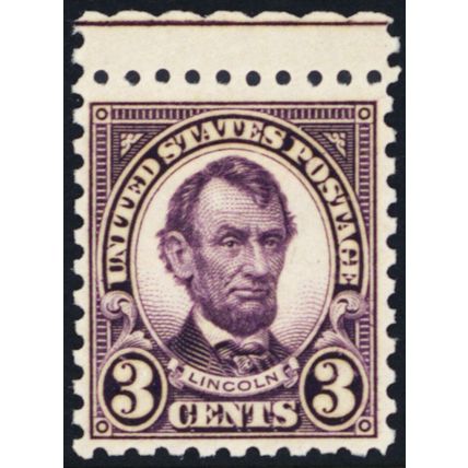 584, Mint VF NH 3¢ Perf 10 Lincoln - Stuart Katz