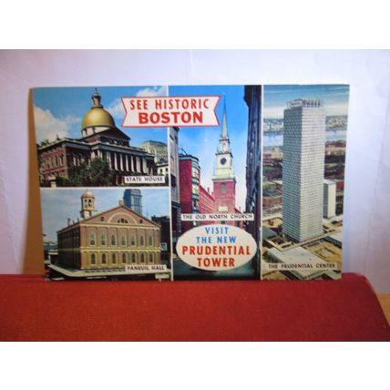 multiview, BOSTON, MASSACHUSETTS USA unused postcard dated 1965 =
