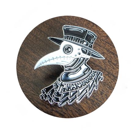 Pin Badge Plague Doctor Enamel Badges Gift Collect 2.7cm x 3 cm Rock BA78