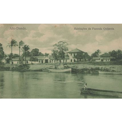 Alto Dande Habitacoes De Fazenda Quijana Angola Boat Postcard