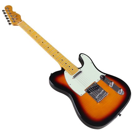 Flame Maple Top TL Electric Guitar 6 String, Sunburst 39 Inch