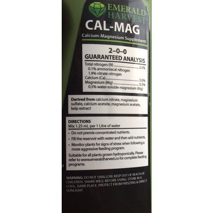 Emerald Harvest - Cal Mag Calcium Magnesium Plant/Flower Supplement Growth Hydro