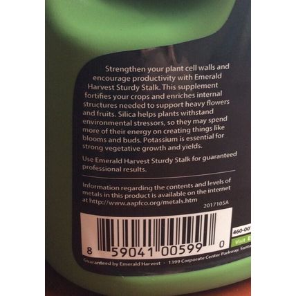 Emerald Harvest Sturdy Stalk Potassium Silicate Silicon Additive 0.95L