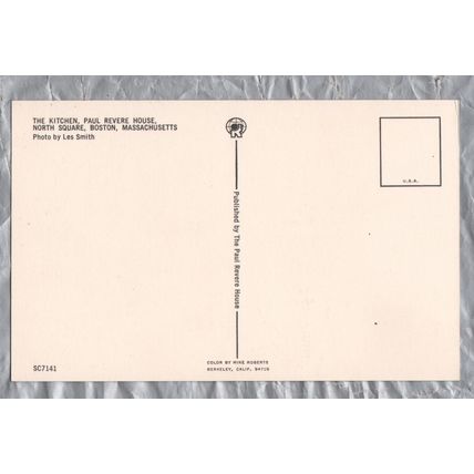 The Kitchen, Paul Revere House, North Square, Boston... - Postally Unused