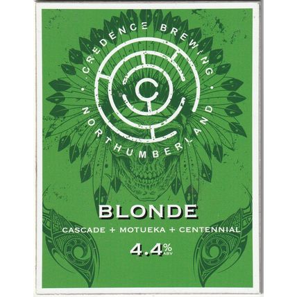 UNUSED PUMP CLIP FRONT - CREEDENCE BREWING - BLONDE