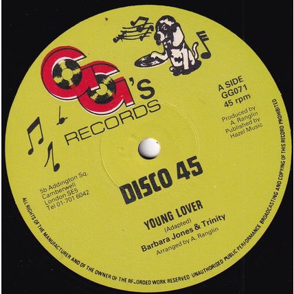 BARBARA JONES & TRINITY - YOUNG LOVER, GG's, GG071, '80