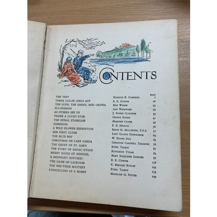 c1930 "COLLINS' SCHOOLGIRLS' ANNUAL" ILLUSTRATED LARGE HARDBACK BOOK (P5)