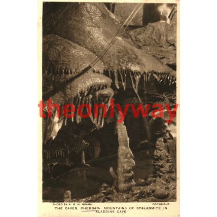 Caves, Cheddar, Mountains of Stalagmite, Somerset, Postcard, 1929
