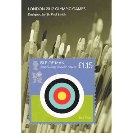 2012 Olympic Games Archery Paul Smith Isle Of Man Postcard
