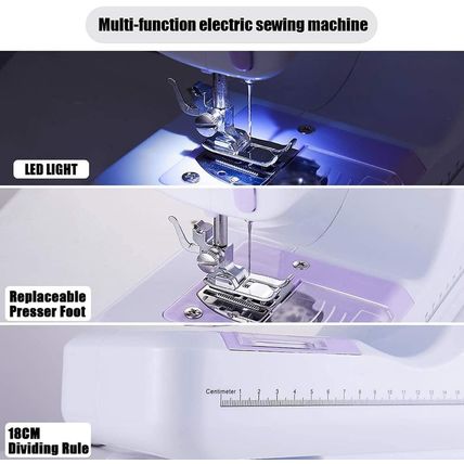 Sewing Machine Portable Mini Electric Sewing Machine for Beginners 12 Built-In S