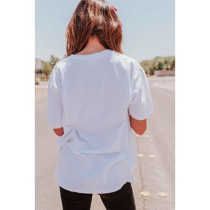 White USA Flag Graphic Oversized Tee