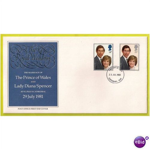 First Day Cover 1981 The Royal Wedding The Marriage of The Price Of Wales