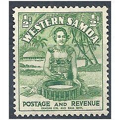 Western.Samoa 1935 SG180 1/2d Green Mounted Mint.