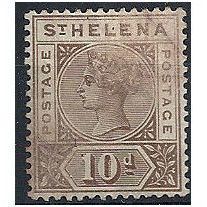 St Helena 1896 SG52 10d Brown Fine Used...