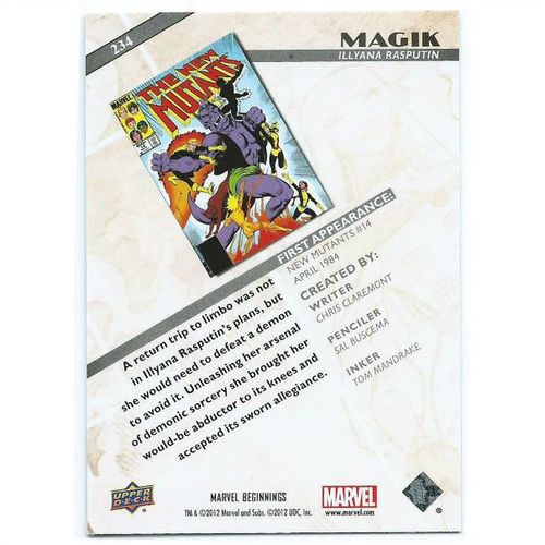 2012 Marvel Beginnings 2 - #234 - Magik