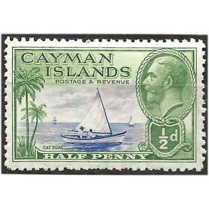 Cayman Islands 1935 SG97 1/2d Ultramarine & Yellow-Green Mounted Mint . .. .