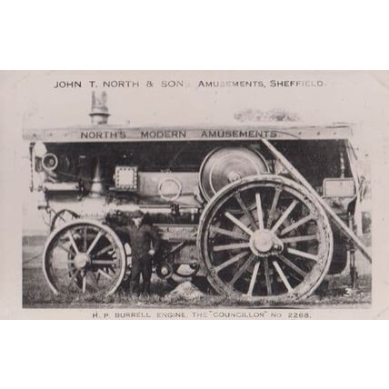 Sheffield Amusements John North & Sons Burrell Engine Councillor 2268 Old Photo