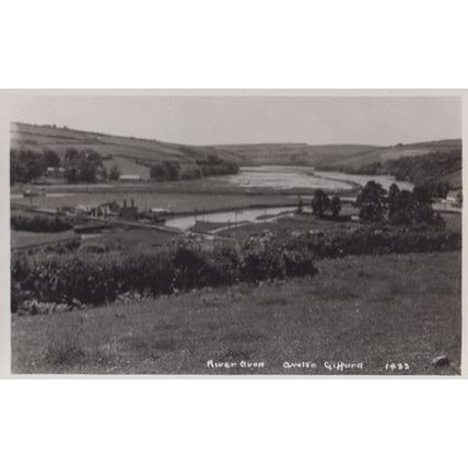 River Avon Aerial Aveton Gifford Devon Real Photo Postcard