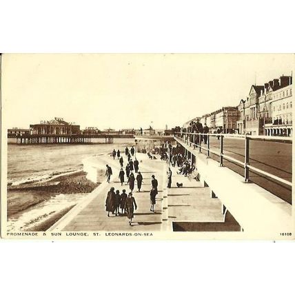 Sussex ST LEONARDS Promenade & Sun Lounge Postcard (Salmon 16108)