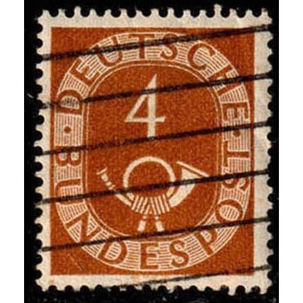 Germany 1951 Bundespost Coach Horn 4Pfg Used Stamp